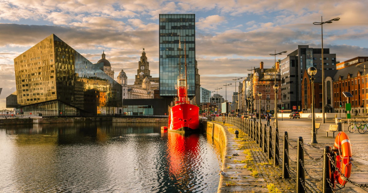 Liverpool Albert docks and three graces